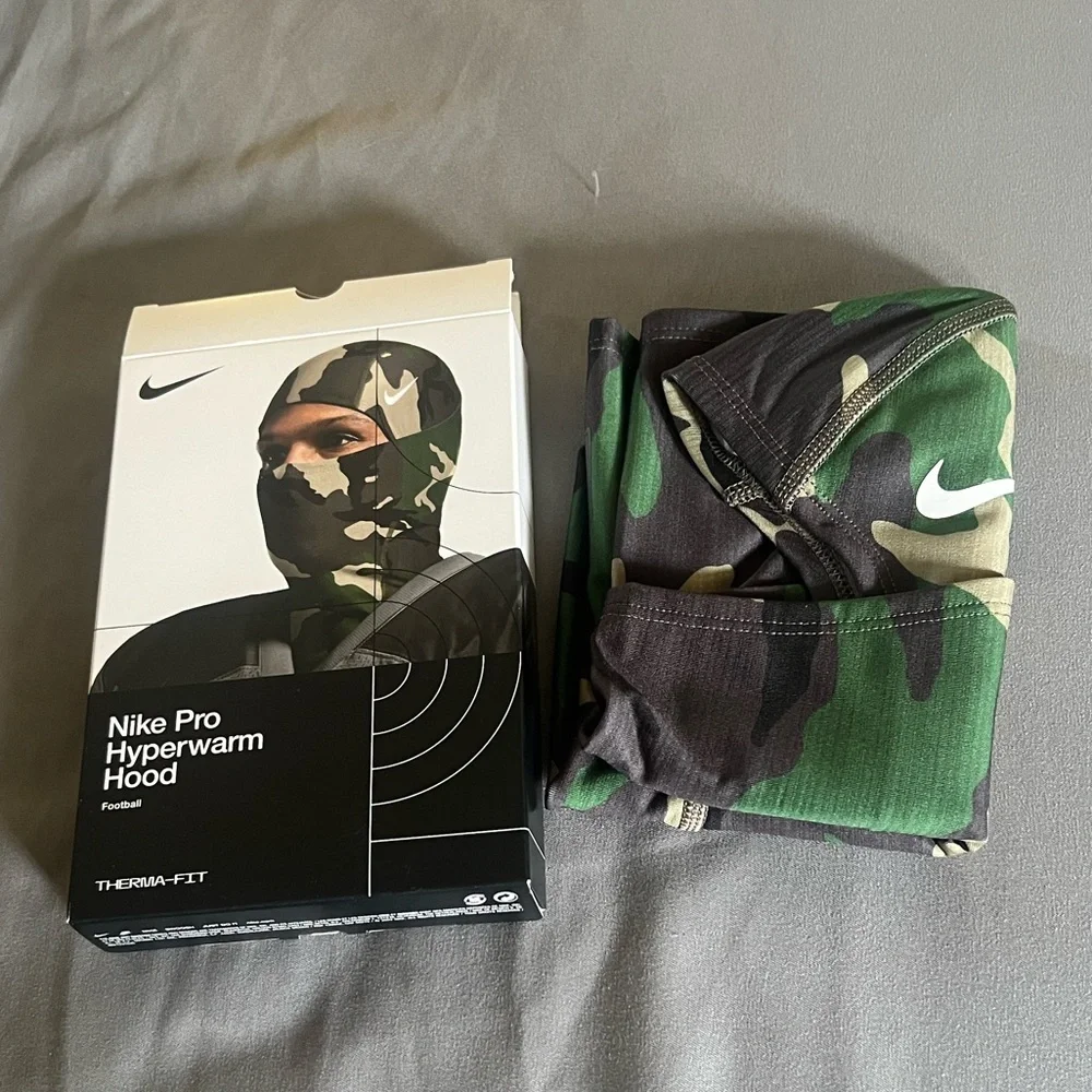 Nike Pro Hyperwarm Camo Hood Ski Mask Brand New